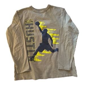 Boy's Children's Place Size 10/12 (Large)‎ Long Sleeve Grey Shirt